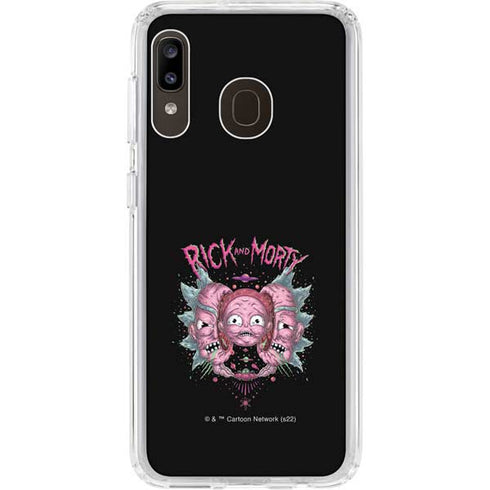 Adult Swim Rick and Morty Split Head Rick Galaxy A20 Clear Case